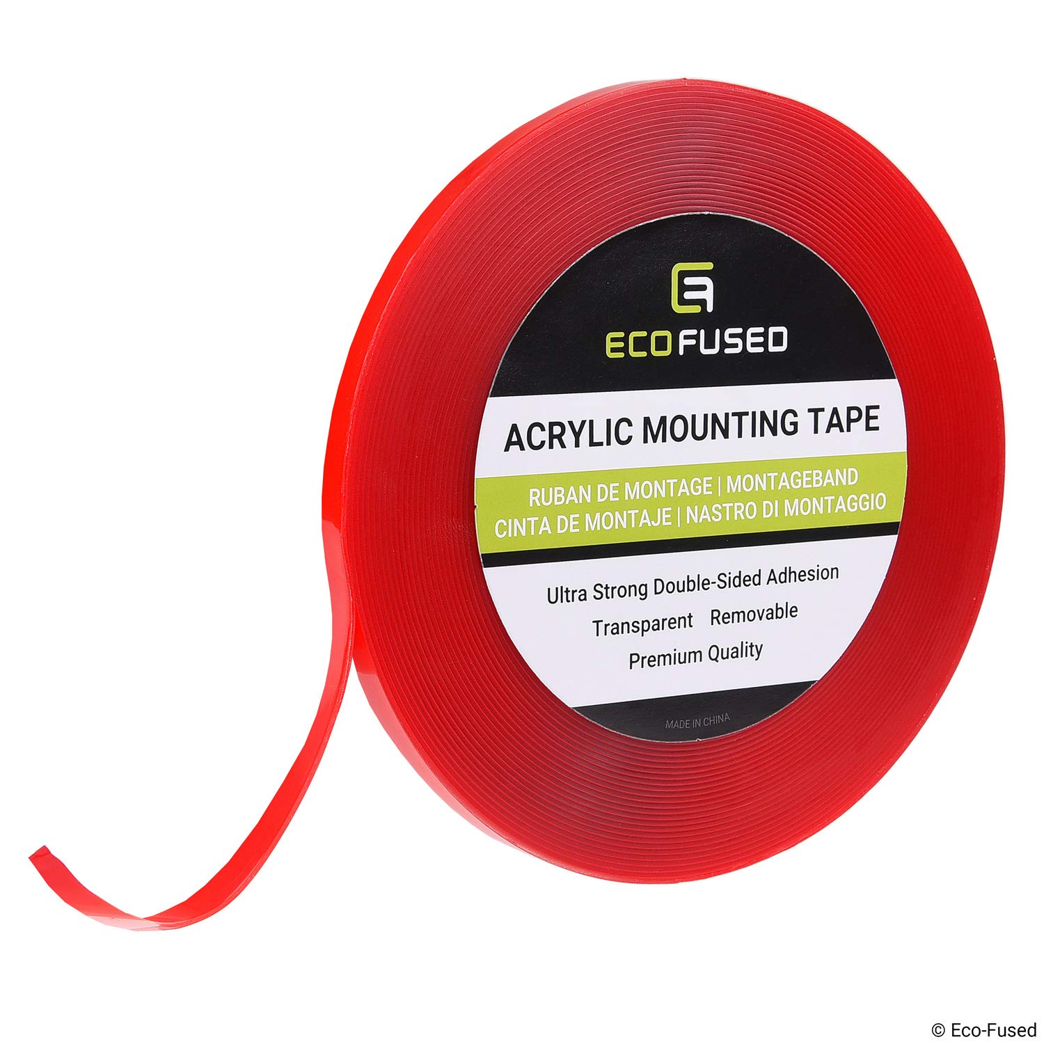 1/4" x 12.6 yards Ultra Strong Double-Sided Eco-Fused Acrylic Mounting Tape 