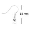 Eco-Fused 18mm Earring Hooks - 200 pcs - Coil and Ball Style Nickel-Free Ear Wires - Silver-Plated Steel- Great for DIY Earrings - Image 2