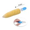 ECO-FUSED Corn Holders - 4 Pairs (Orange/Yellow/Blue/Green) - Corn on The Cob Skewers - Large Handle Pin Grips - Interlocking Design - Great for Home Cooking, BBQ, Picnics, Camping and Parties - Image 2