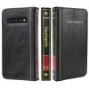 Eco-Fused Book Cover Case Compatible with Samsung Galaxy S10 - Wallet Style Credit Card and Bill Slots - Vintage Encyclopedia Design - Faux Leather - Removal Tool - Cleaning Cloth - Image 3
