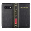 Eco-Fused Book Cover Case Compatible with Samsung Galaxy S10 - Wallet Style Credit Card and Bill Slots - Vintage Encyclopedia Design - Faux Leather - Removal Tool - Cleaning Cloth - Image 4